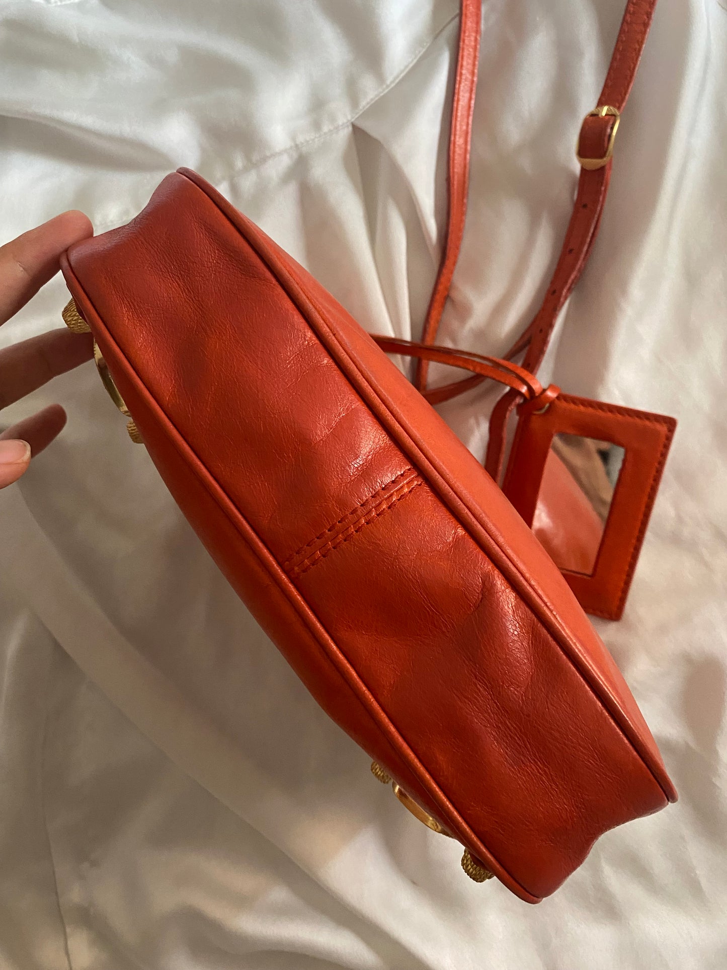 Balenciaga motocross 12 giant hip bag tangerine