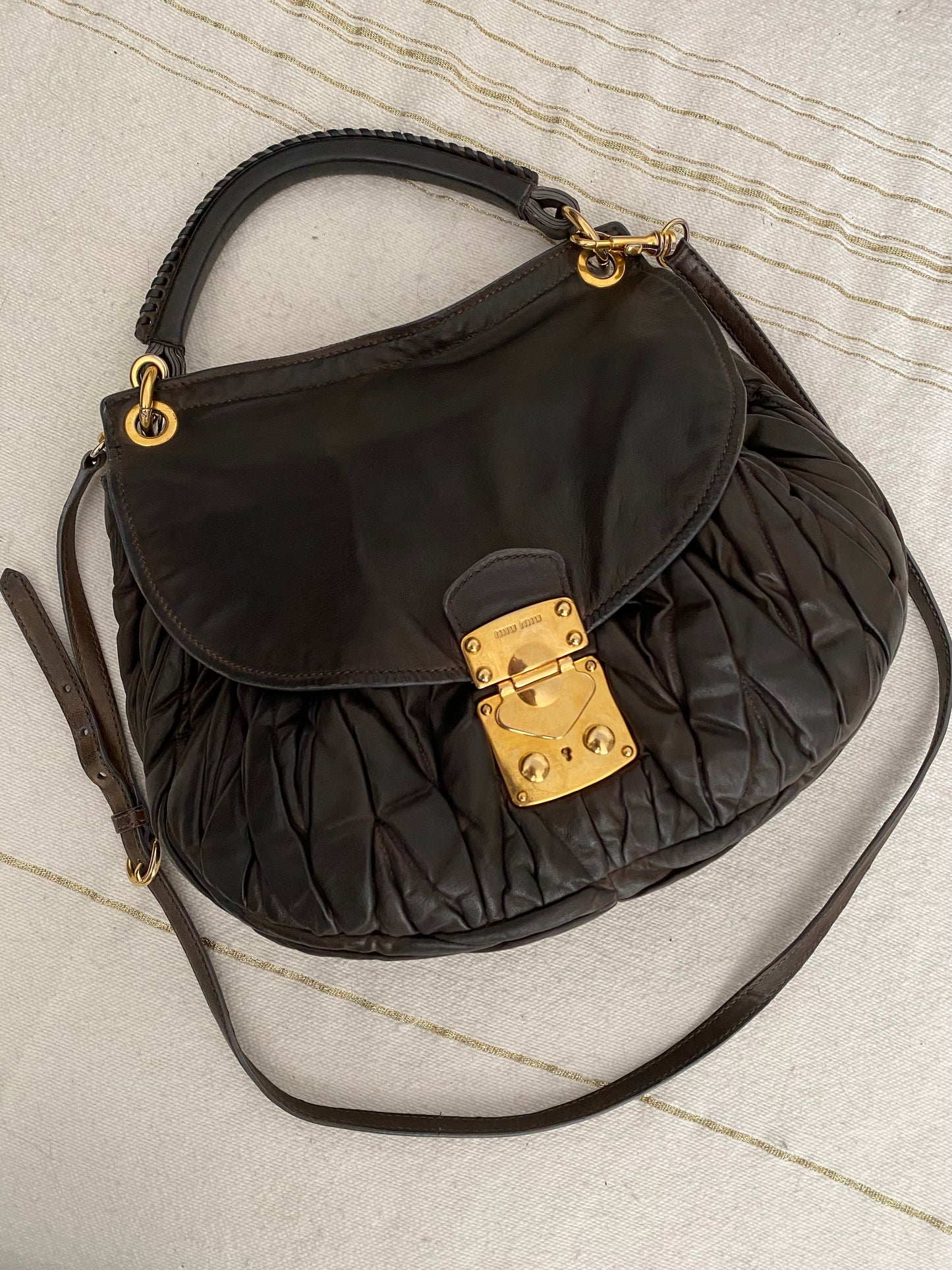 Miu miu coffer dark brown