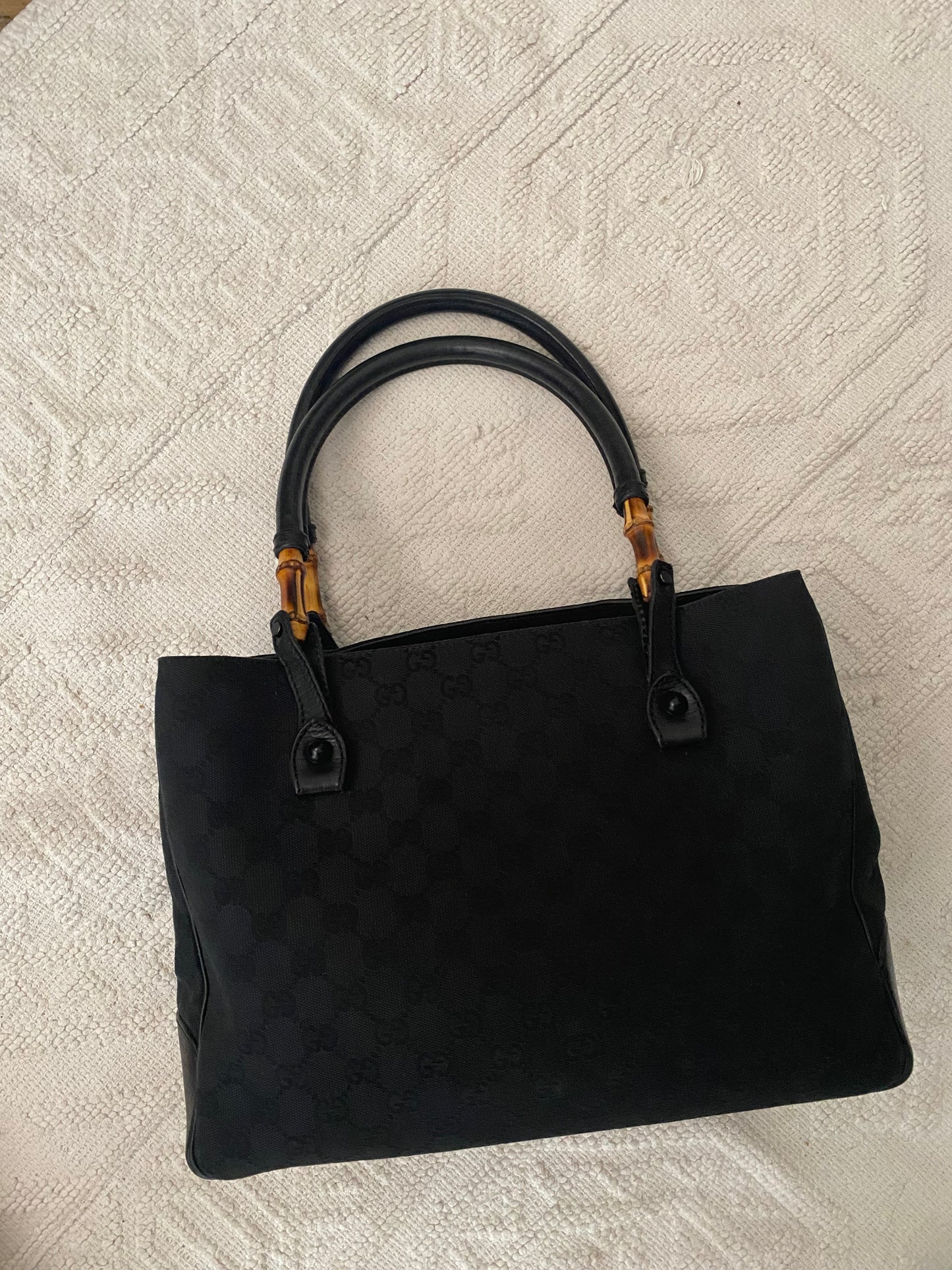 Gucci Bamboo Monogram Tote nera