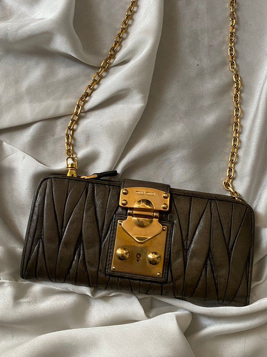 Miu miu pochette antracite