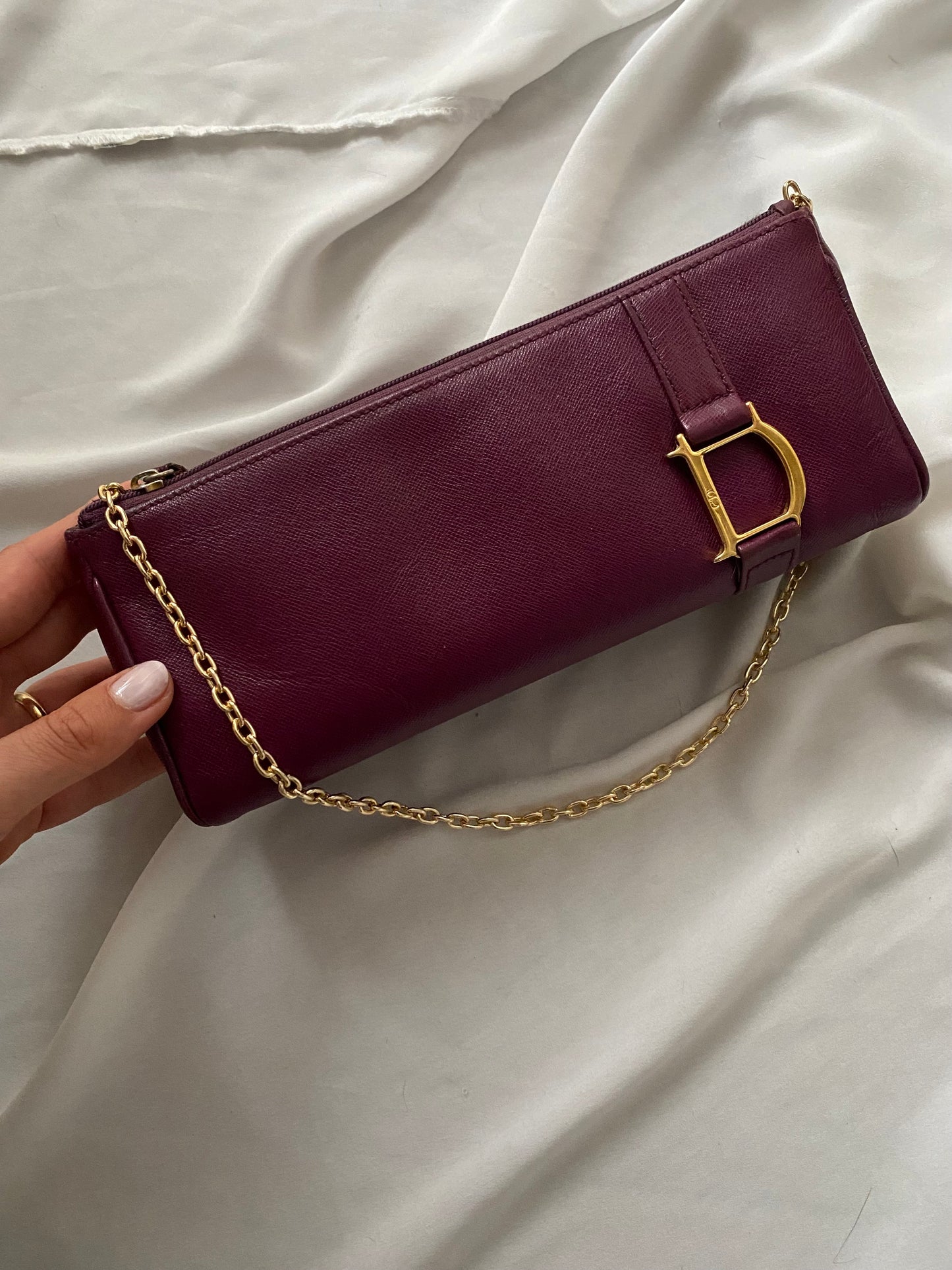 Dior pochette burgundy