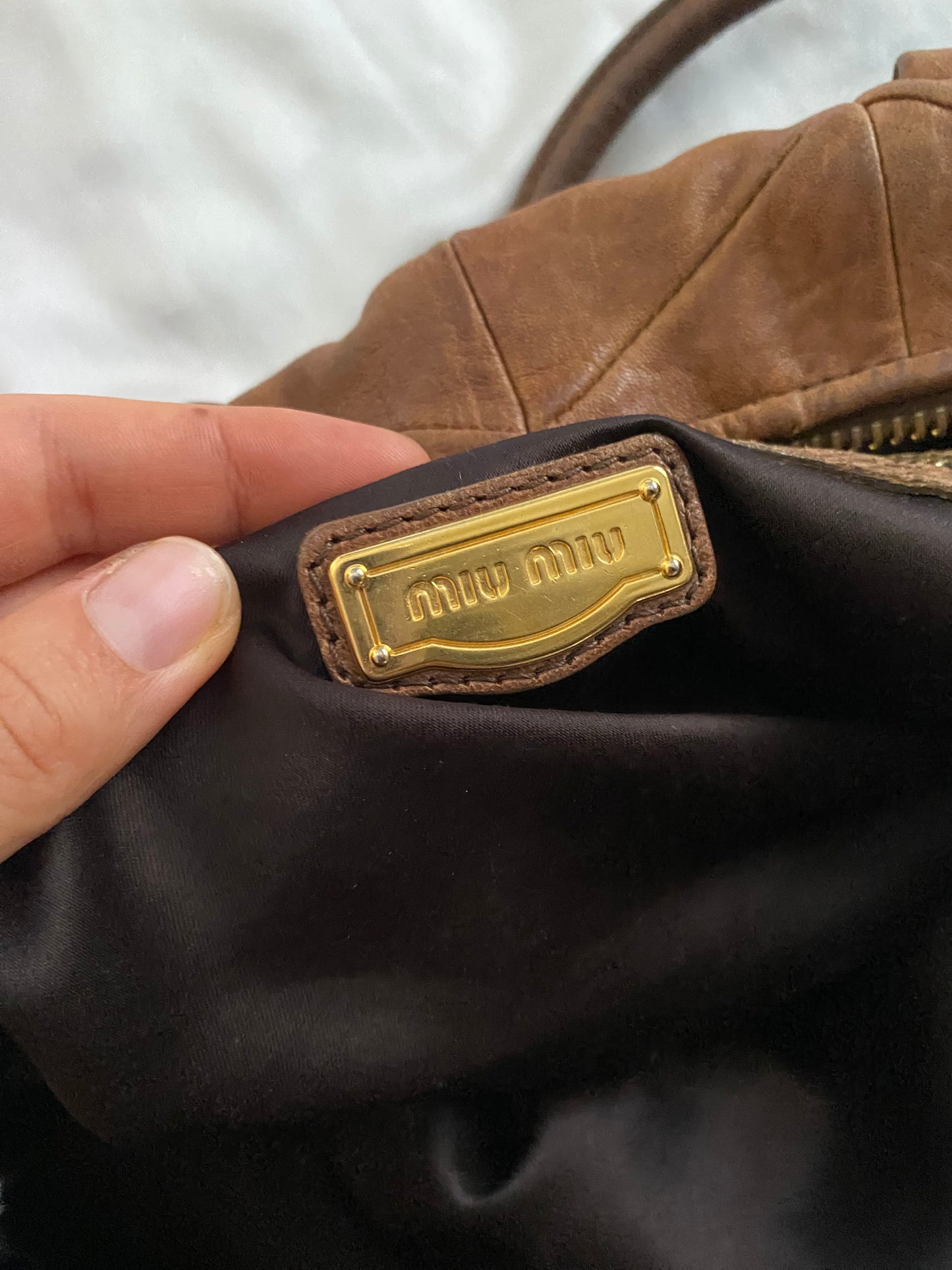 Miu miu grommet tote