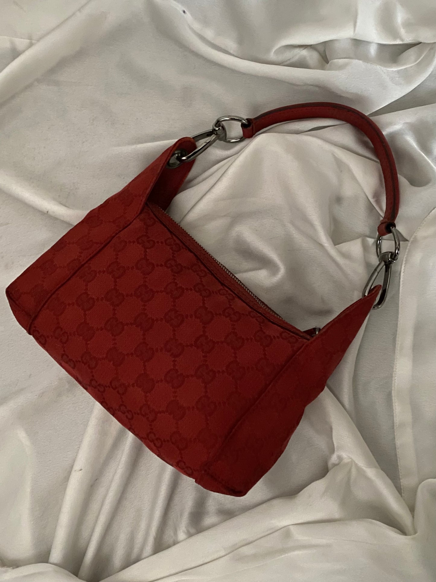 Gucci small hobo cherry red