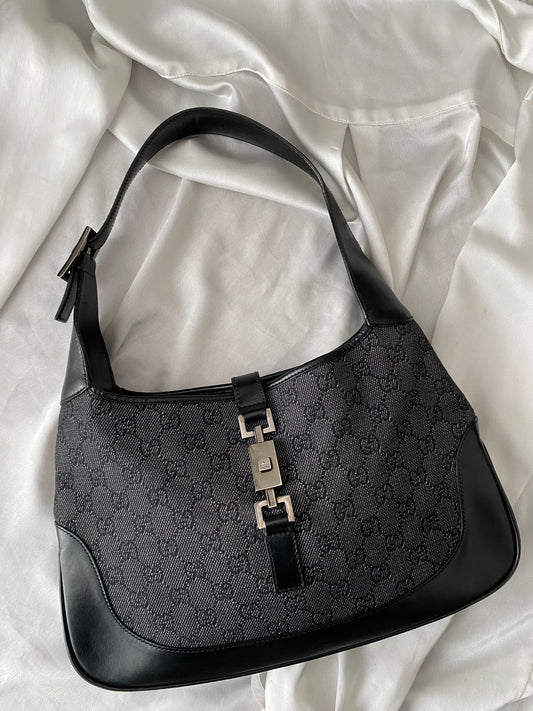 Gucci Jackie monogram denim grigio
