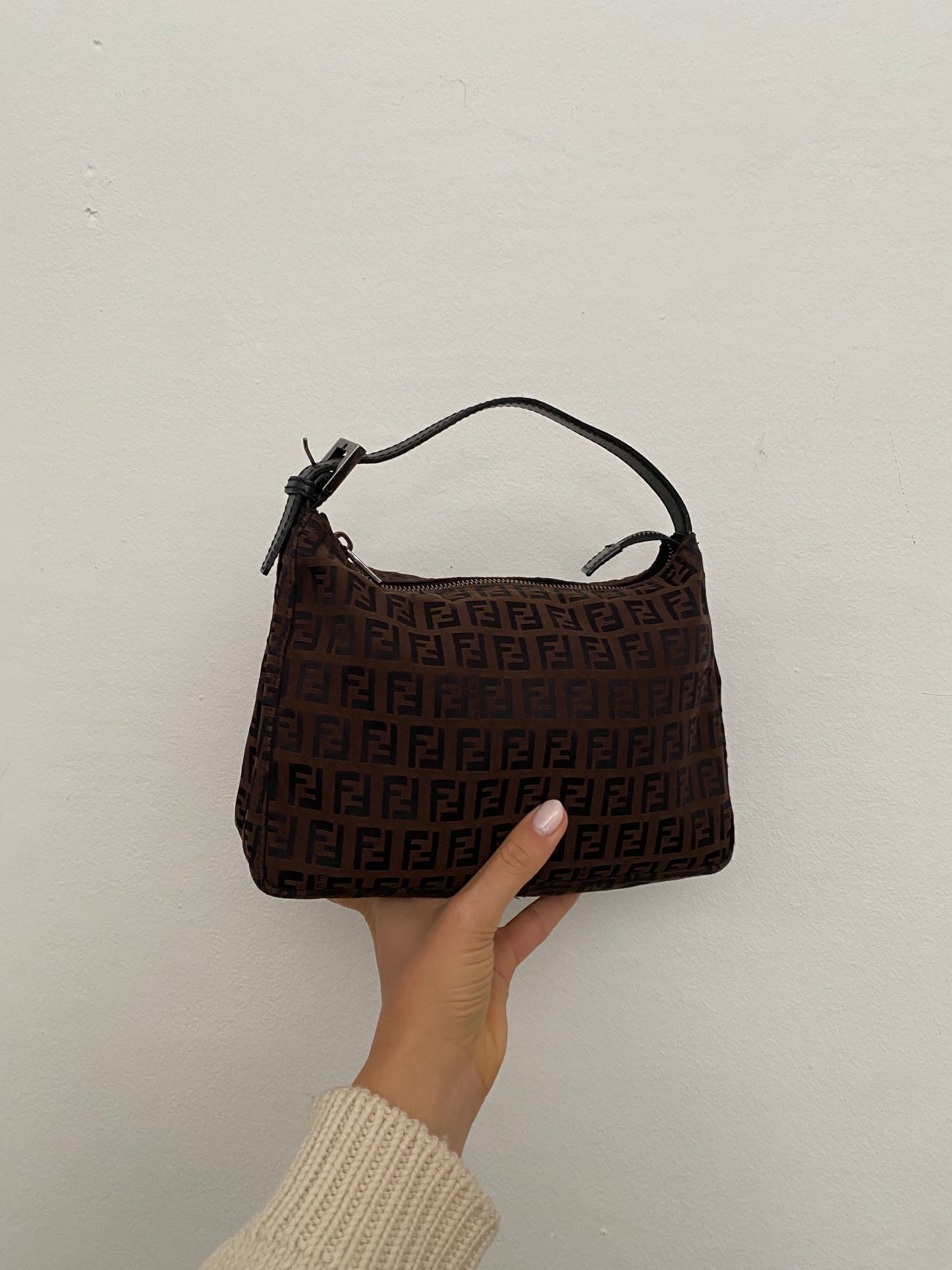 Fendi monogram zucchino bag brown