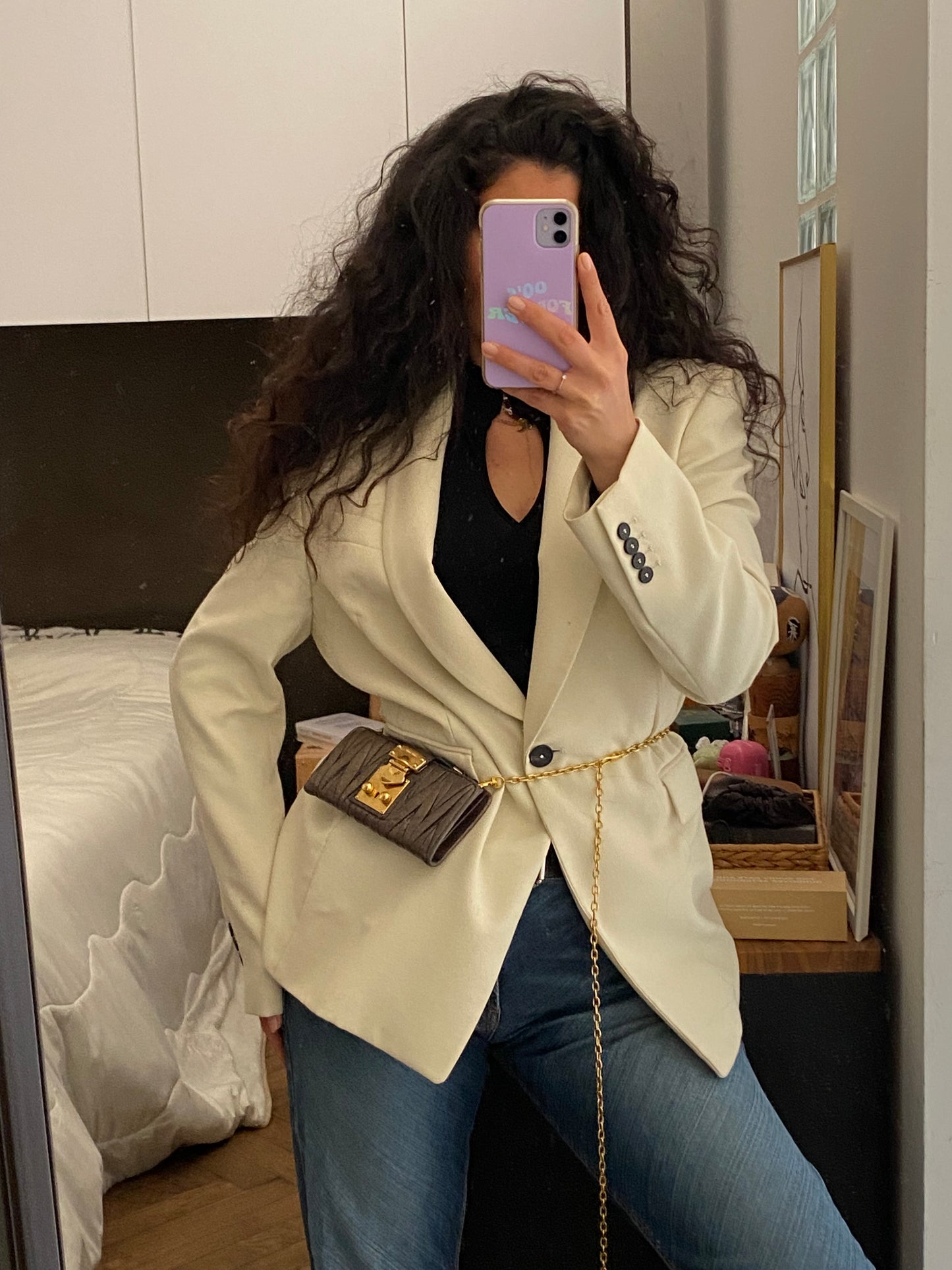 Miu miu pochette antracite