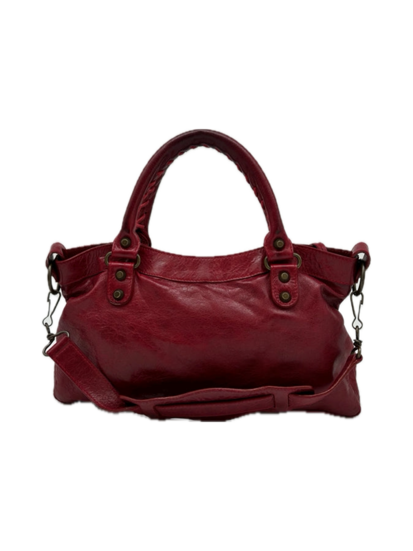 Balenciaga city first cherry red