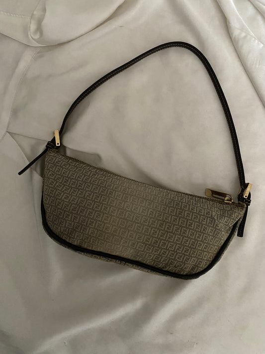 Fendi baguette half moon faded beige