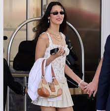 Prada moon cammello pelle martellata