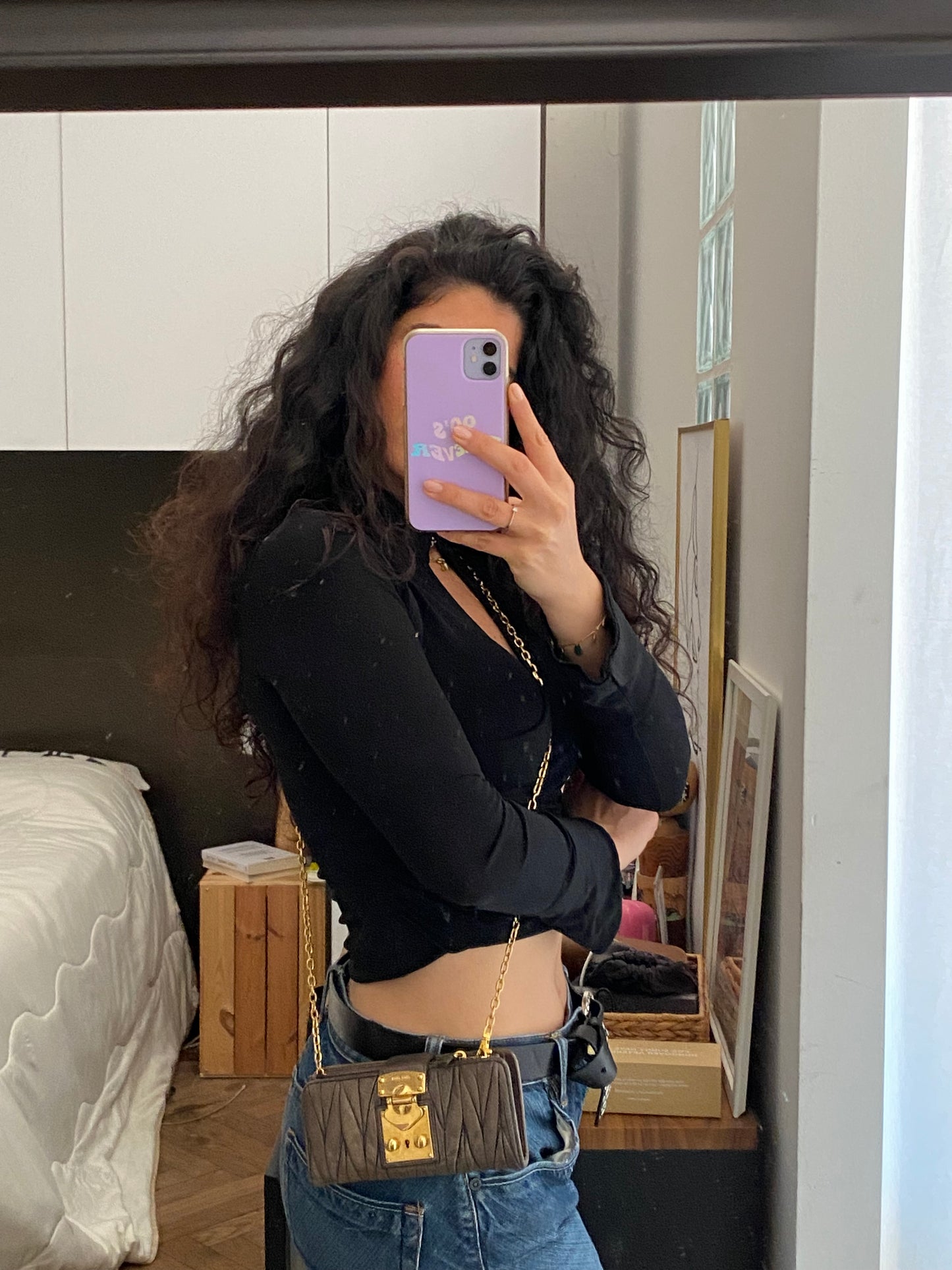 Miu miu pochette antracite