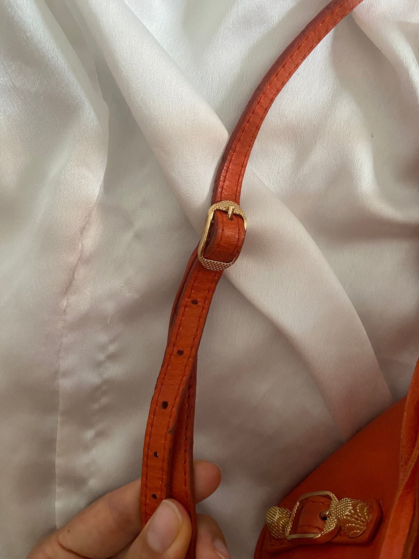 Balenciaga motocross 12 giant hip bag tangerine