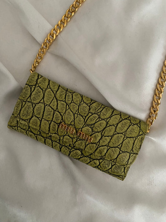 Miu Miu portacarte snakeskin
