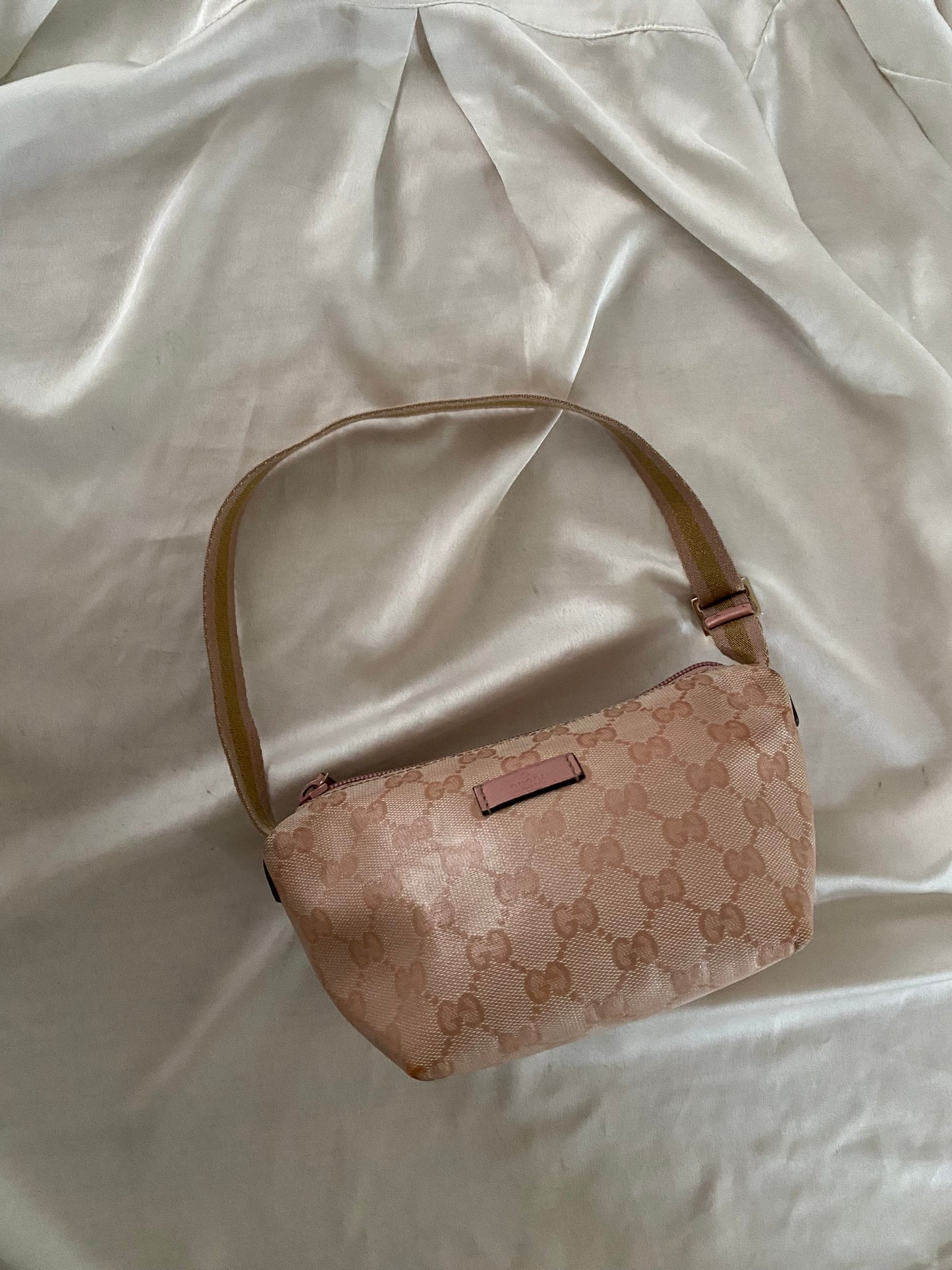 Gucci crystal cosmetic case rosa monogram