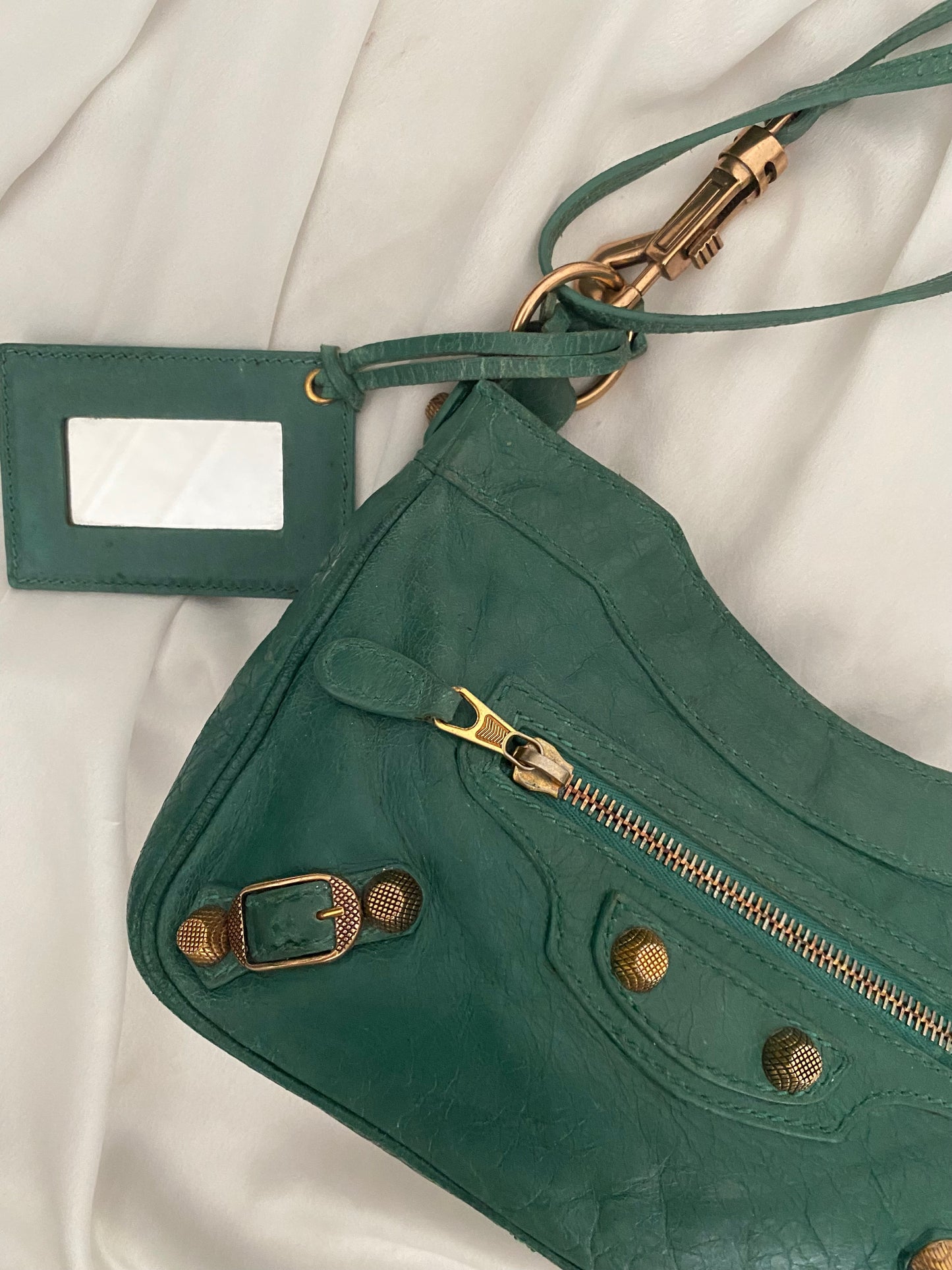 Balenciaga motocross 12 giant hip bag verde giada