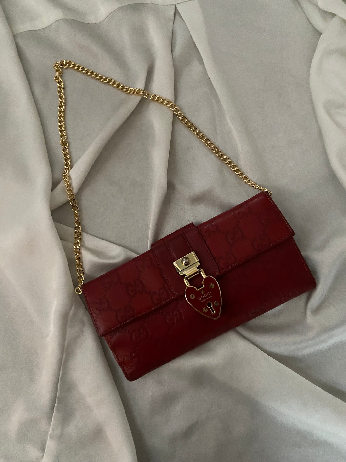 Gucci heart lock pochette