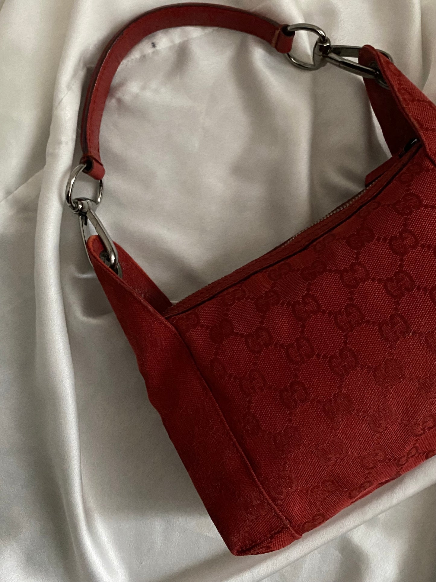 Gucci small hobo cherry red