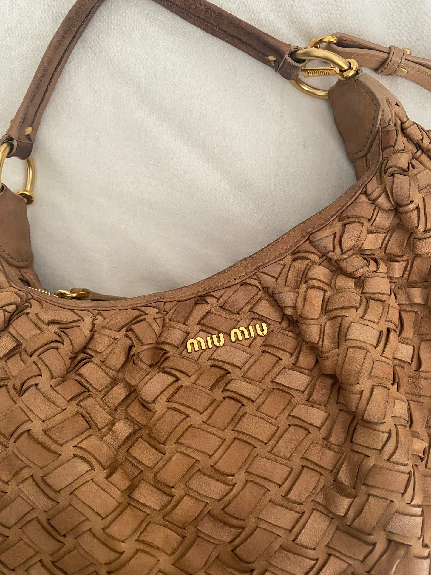 Miu miu intrecciato frange