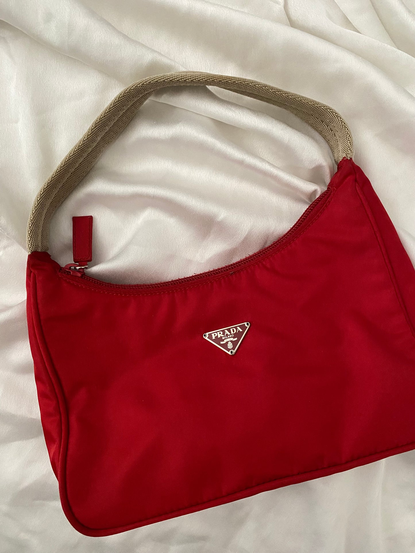 Prada mini hobo edition 2000 rosso fuoco