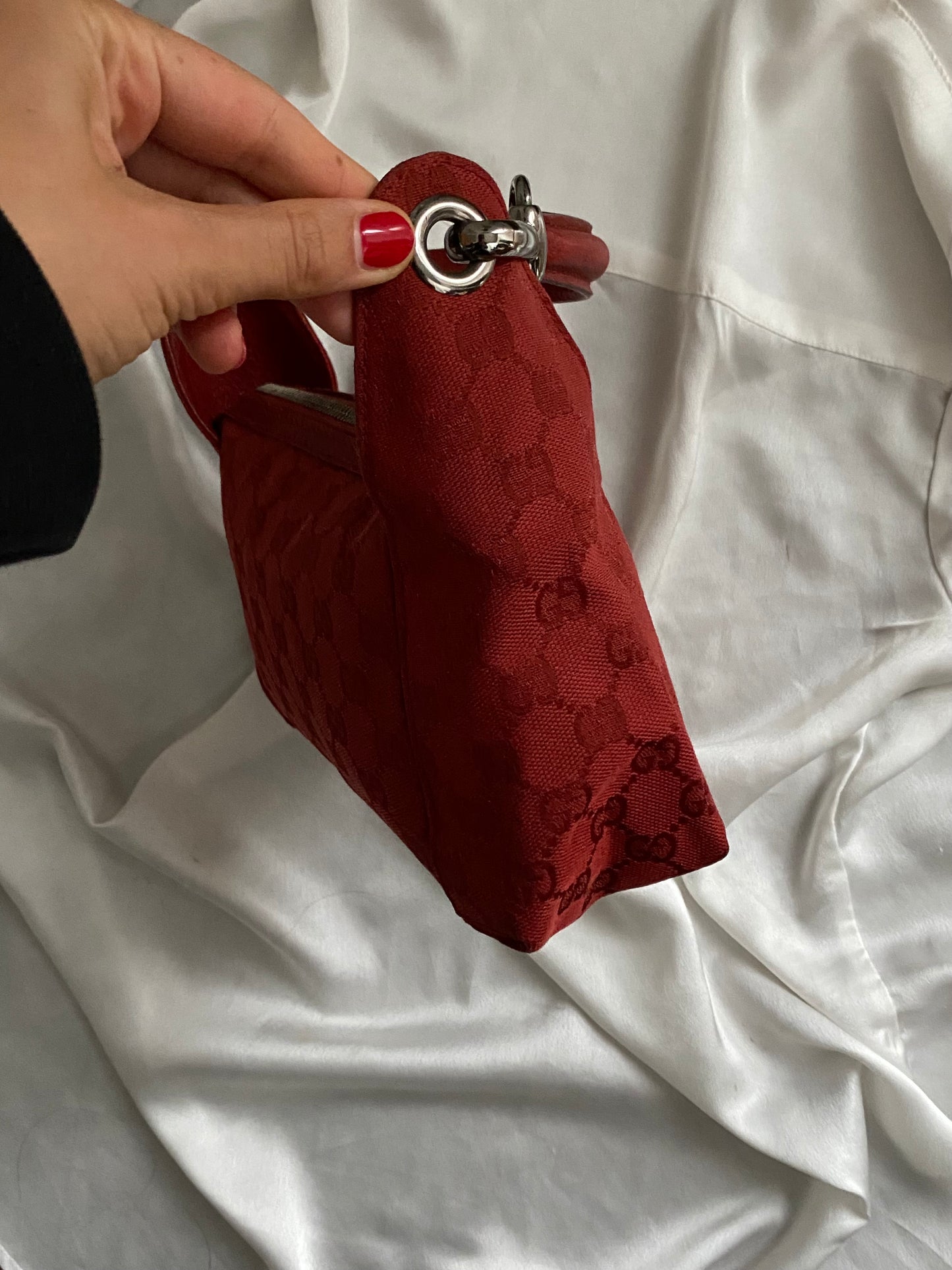 Gucci small hobo cherry red