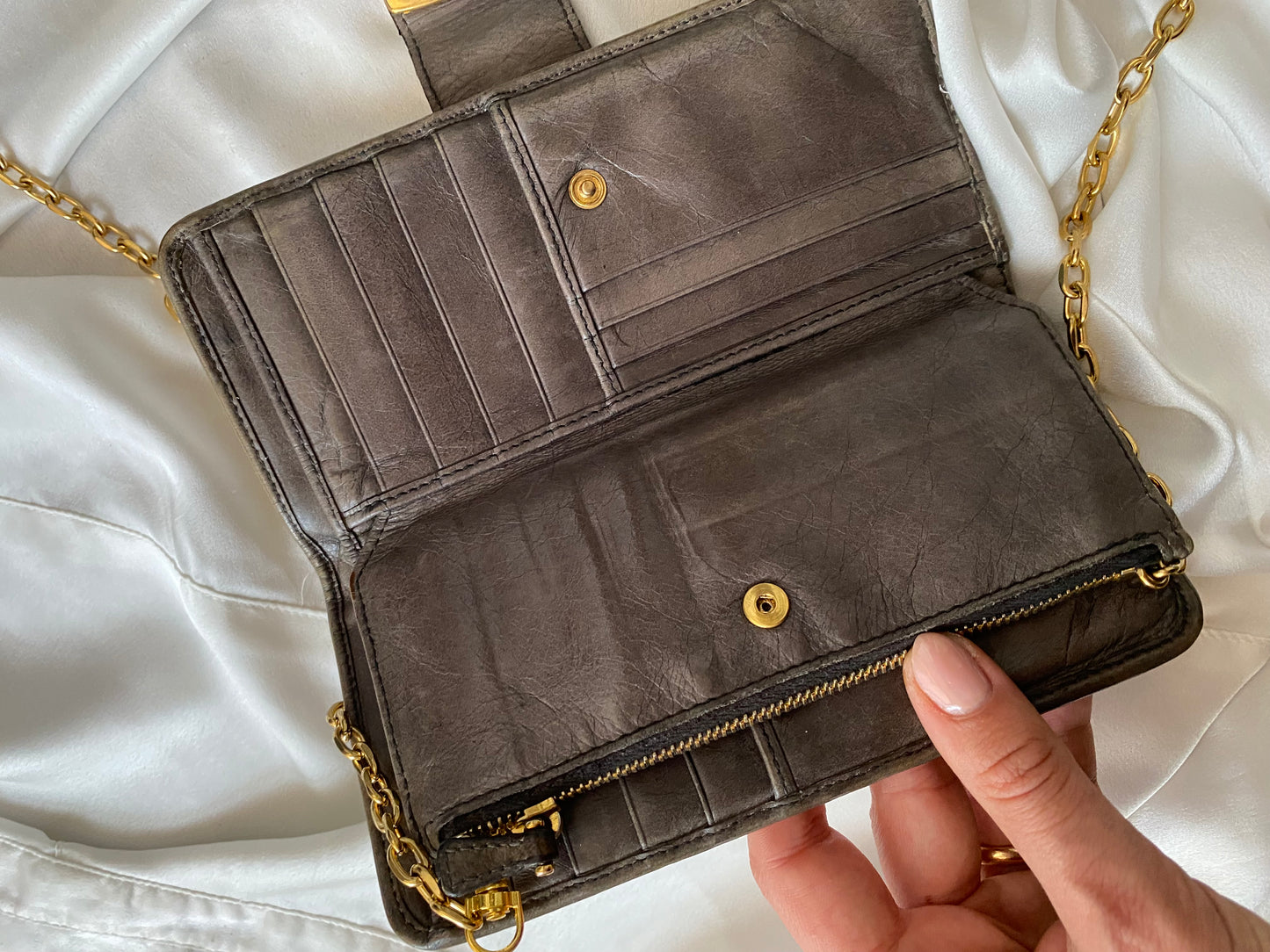 Miu miu pochette antracite