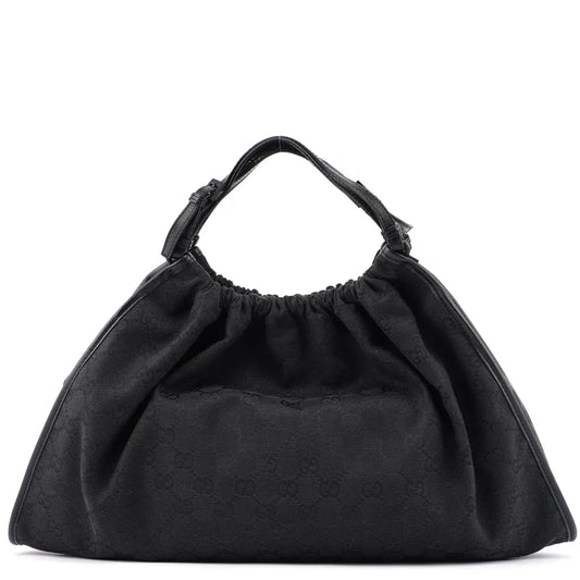 Gucci black monogram hobo