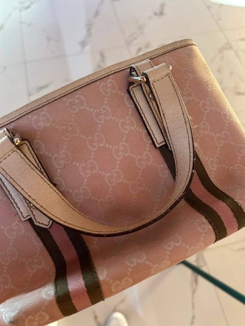 Gucci mini tote joliecoeur sherry Line monogram pink