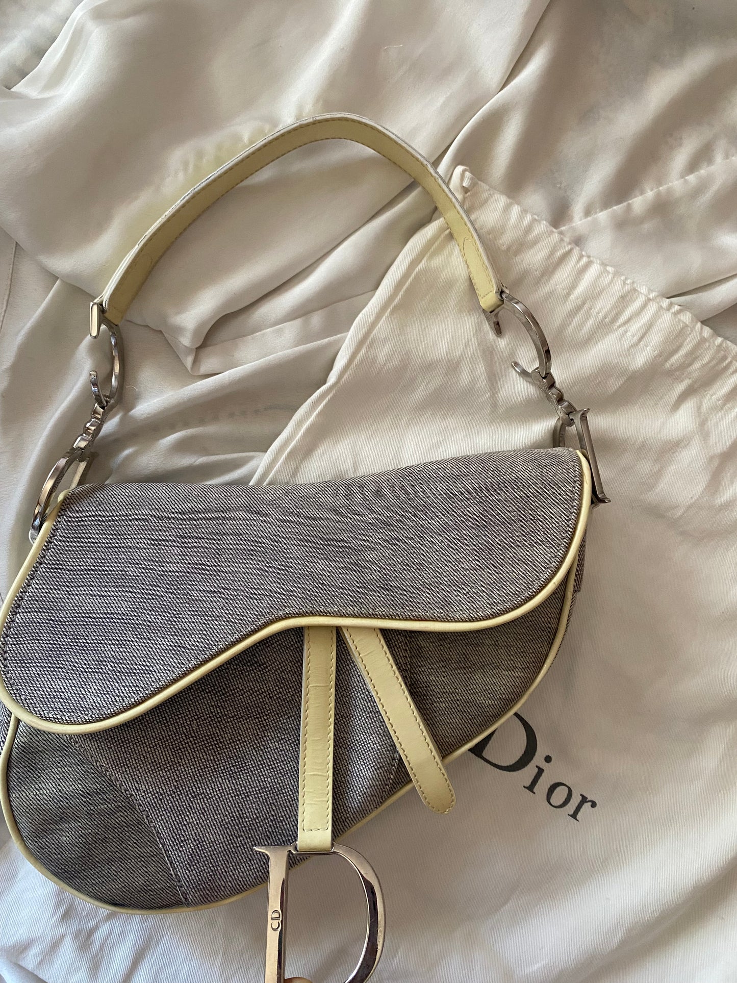 Dior saddle denim e butter yellow