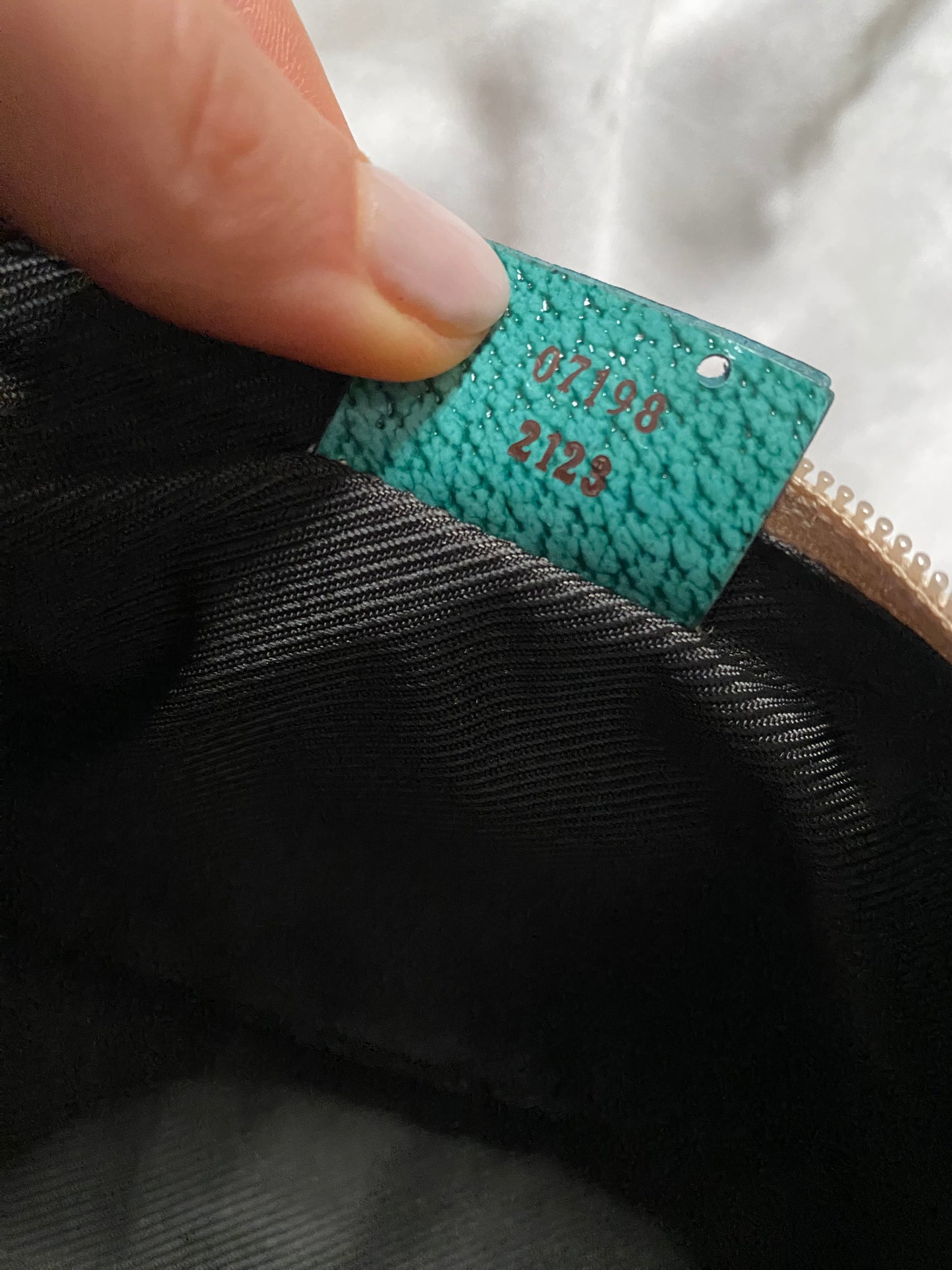 Gucci boat monogram pelle turchese