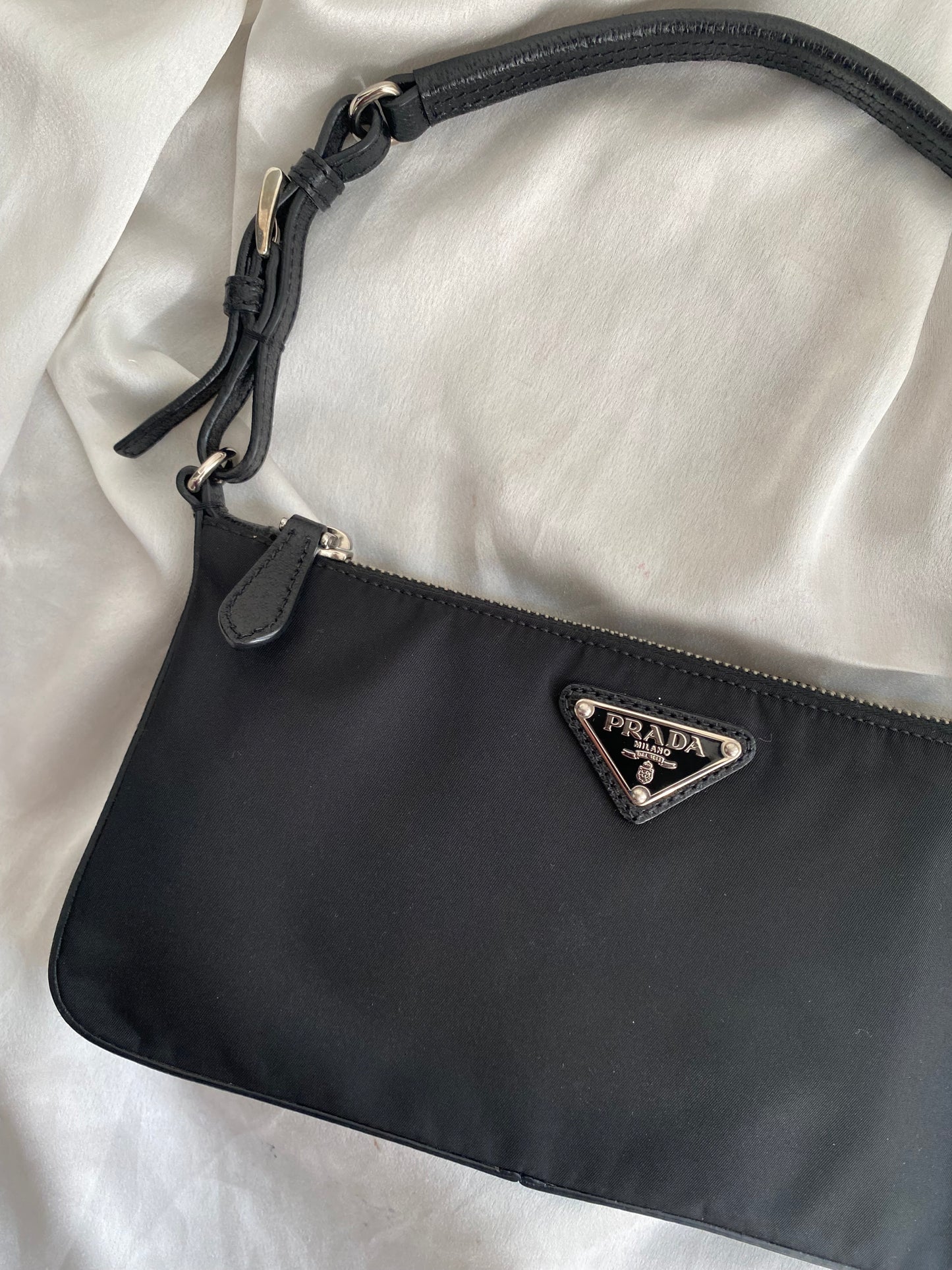 Prada nylon black pochette