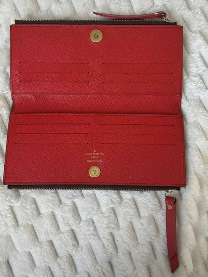 Louis Vuitton pochette Adele interno rosso