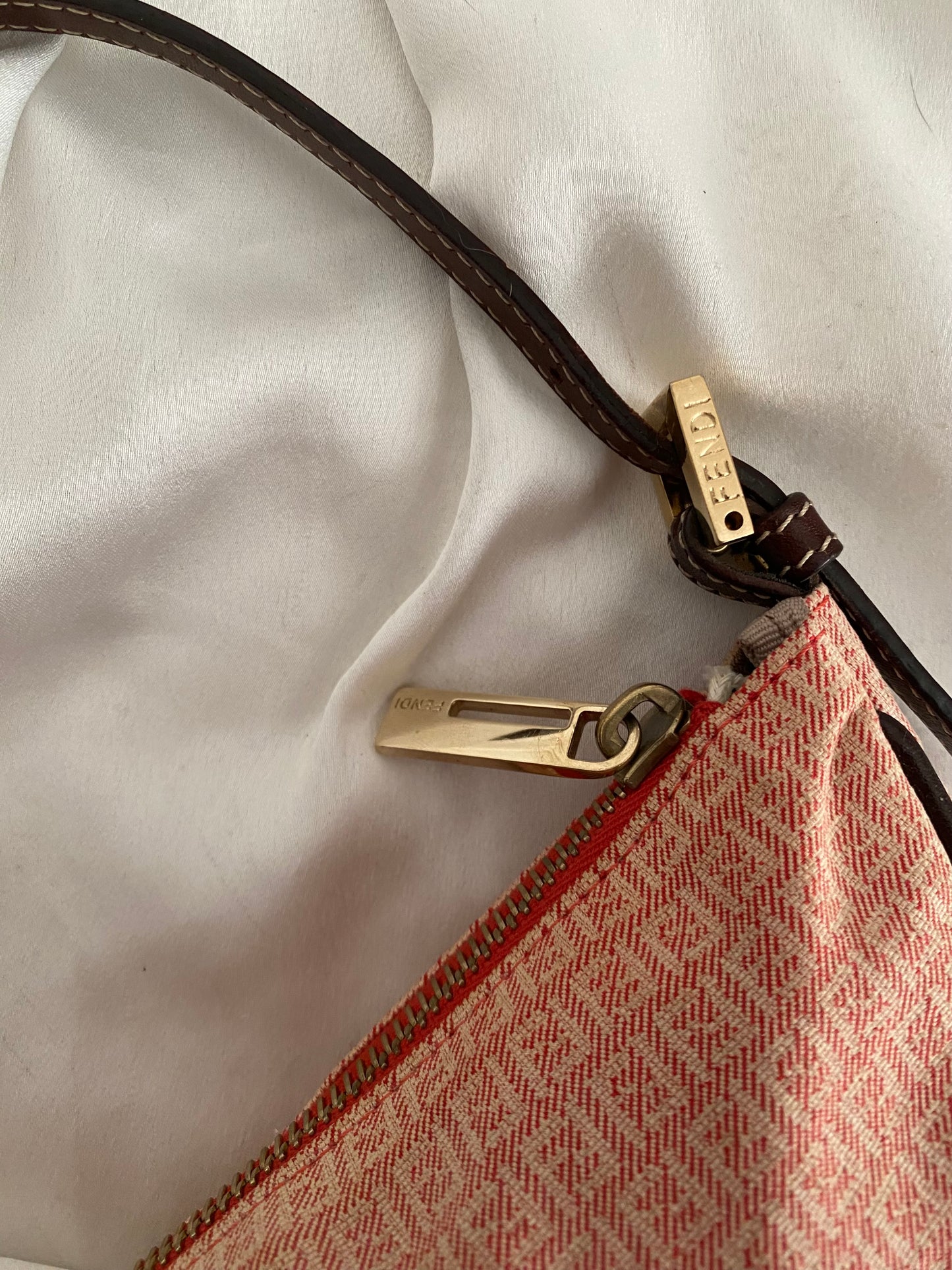 Fendi half moon faded red