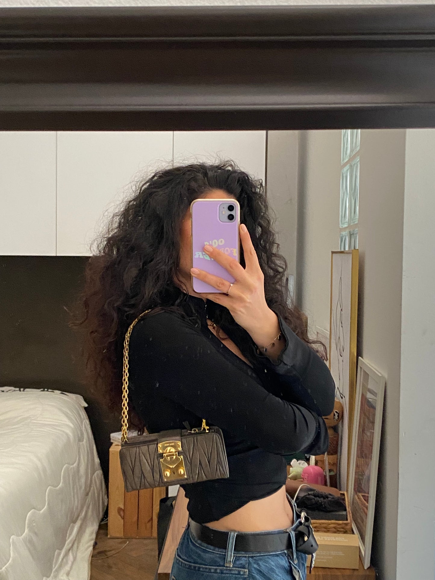 Miu miu pochette antracite