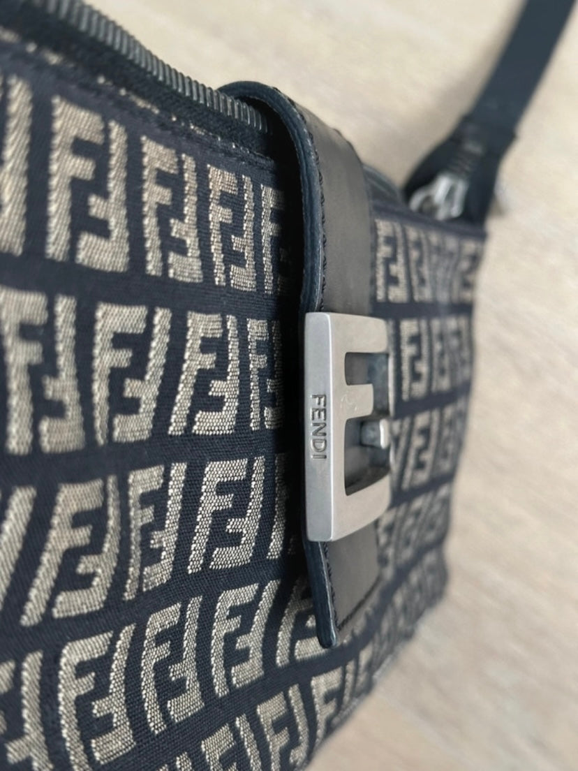 Fendi baguette monogram zucchino black