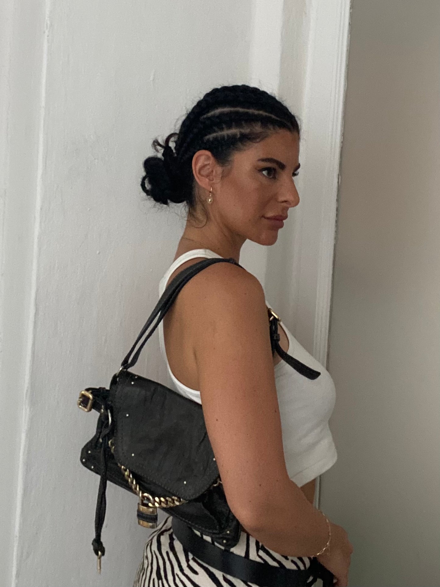 Chloé maxi lock black pochette
