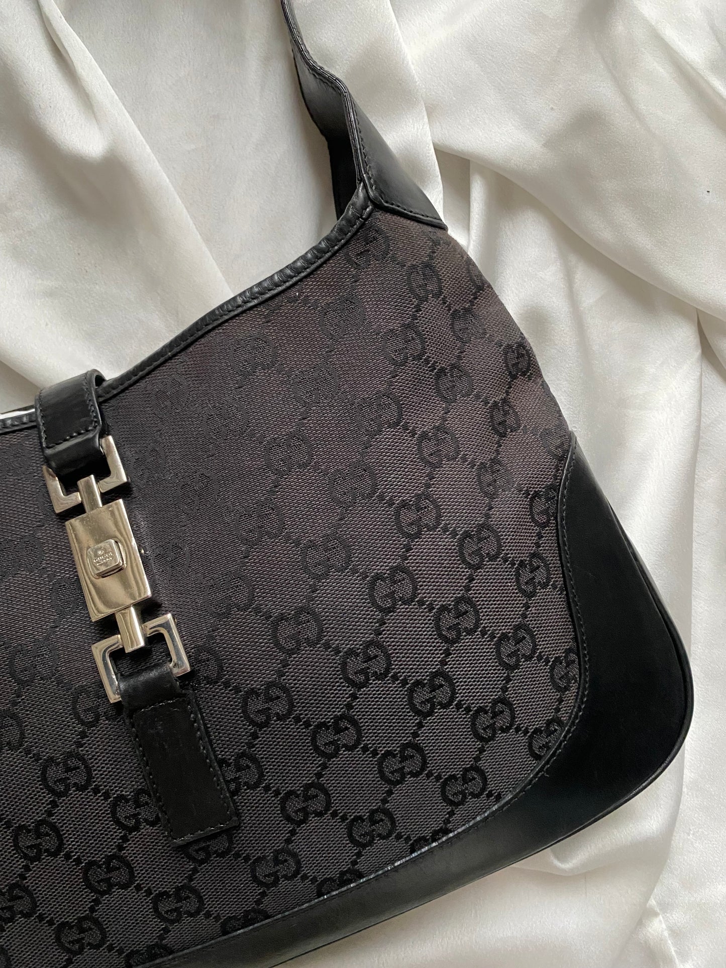 Gucci Jackie era Tom ford monogram nero riflessi marrone scuro