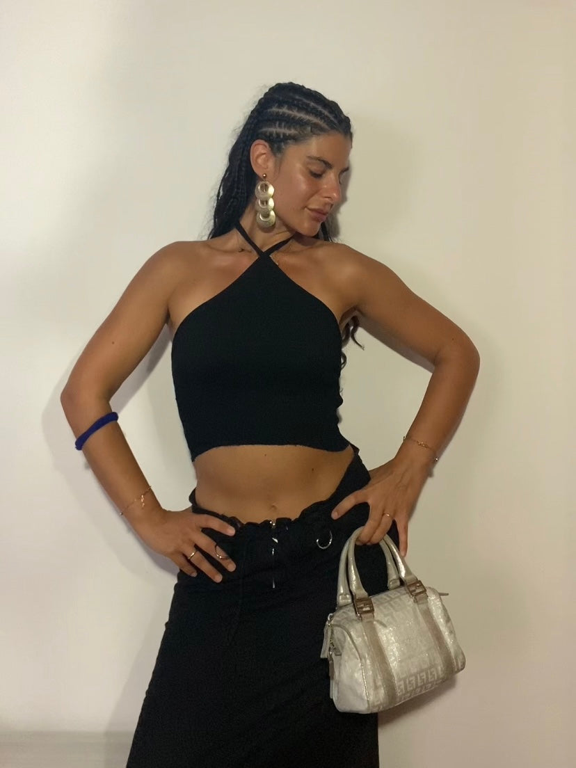 Fendi mini bauletto monogram zucchino argento