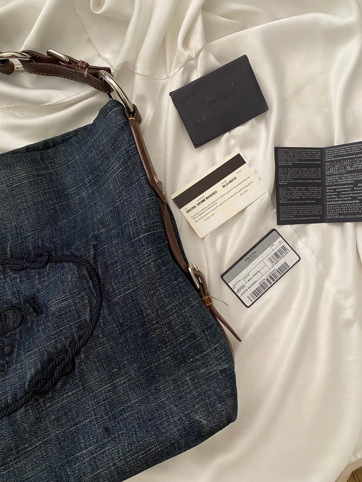 Prada hobo denim