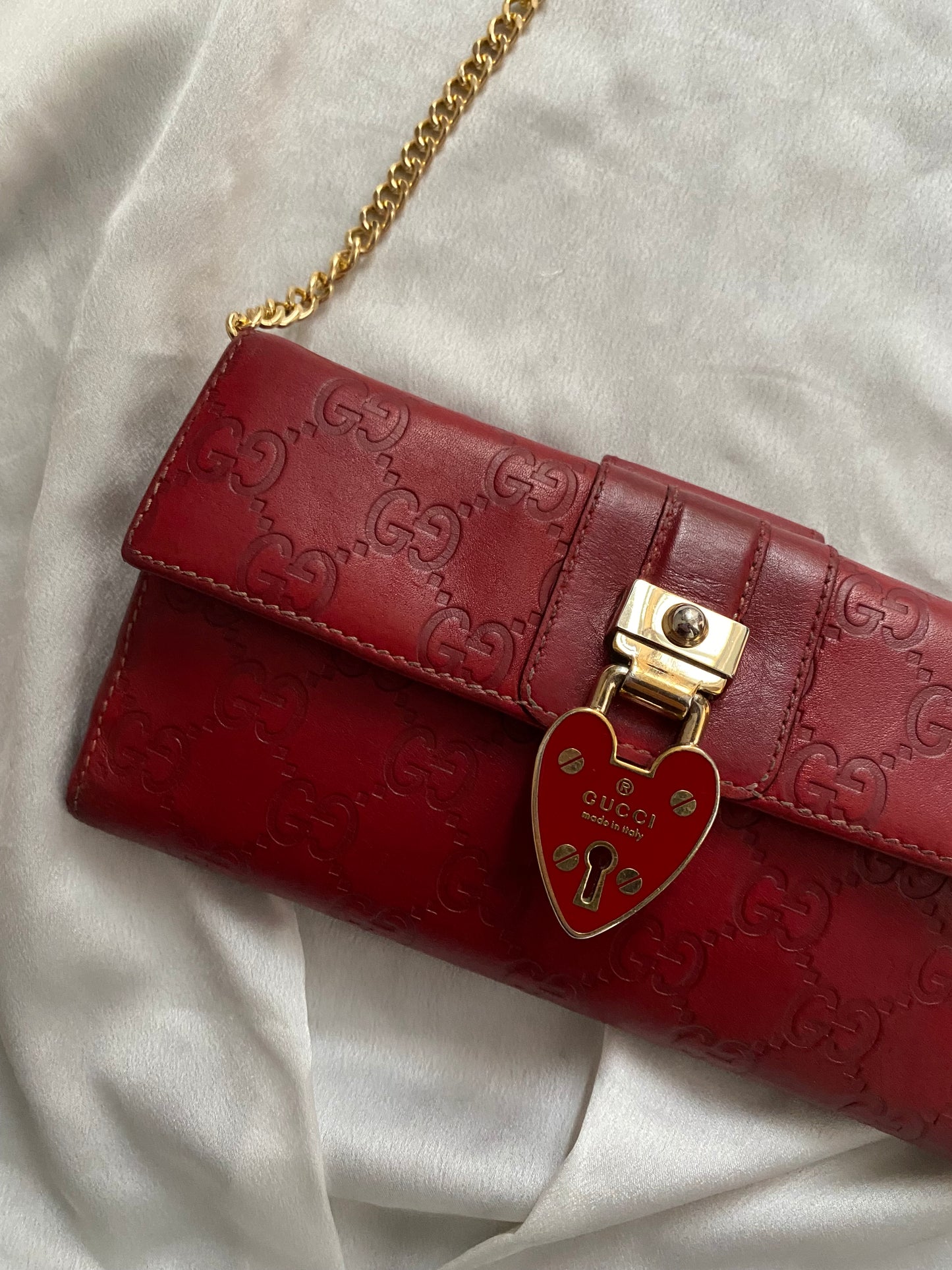 Gucci heart lock pochette