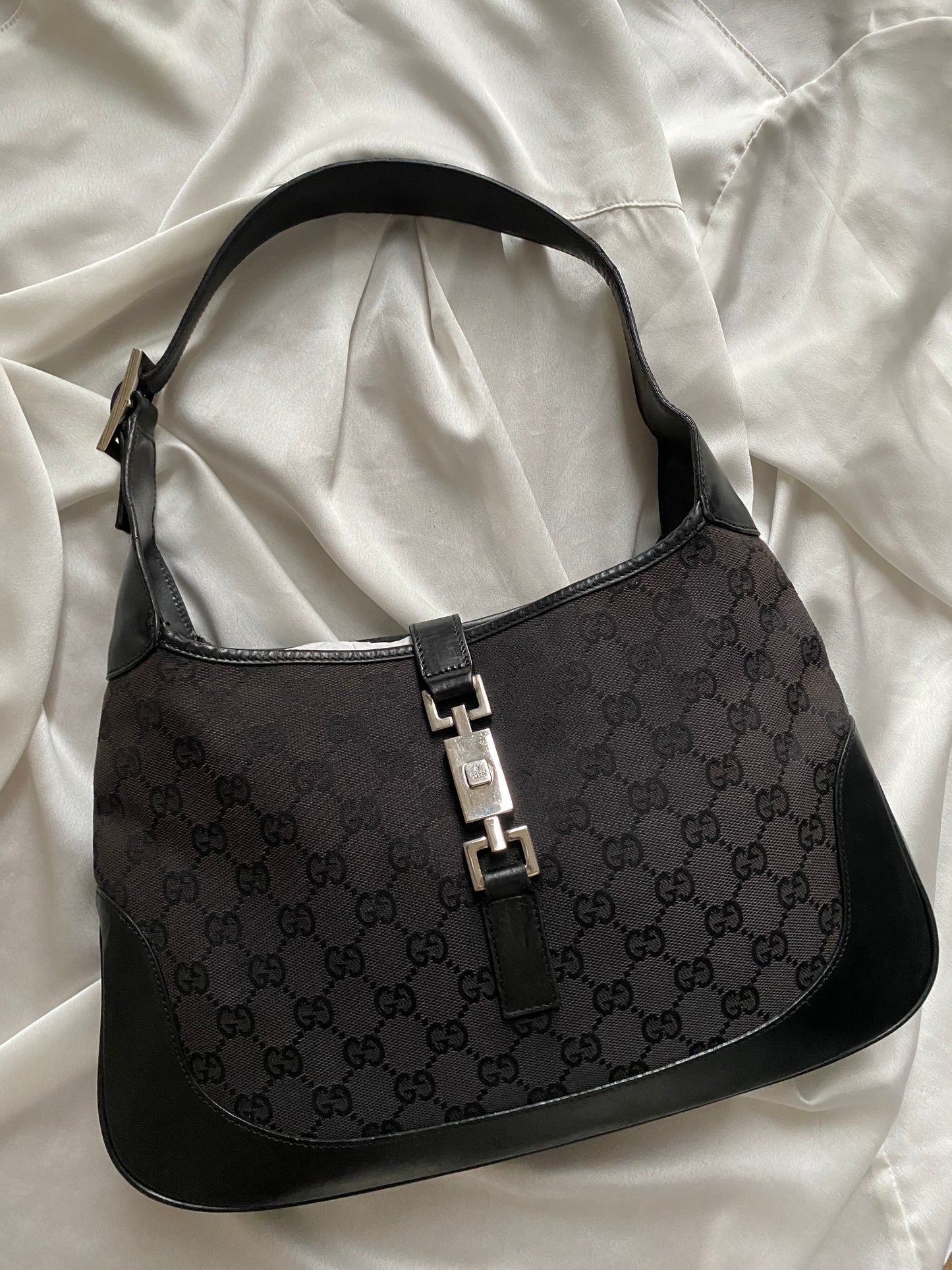 Gucci Jackie era Tom ford monogram nero riflessi marrone scuro