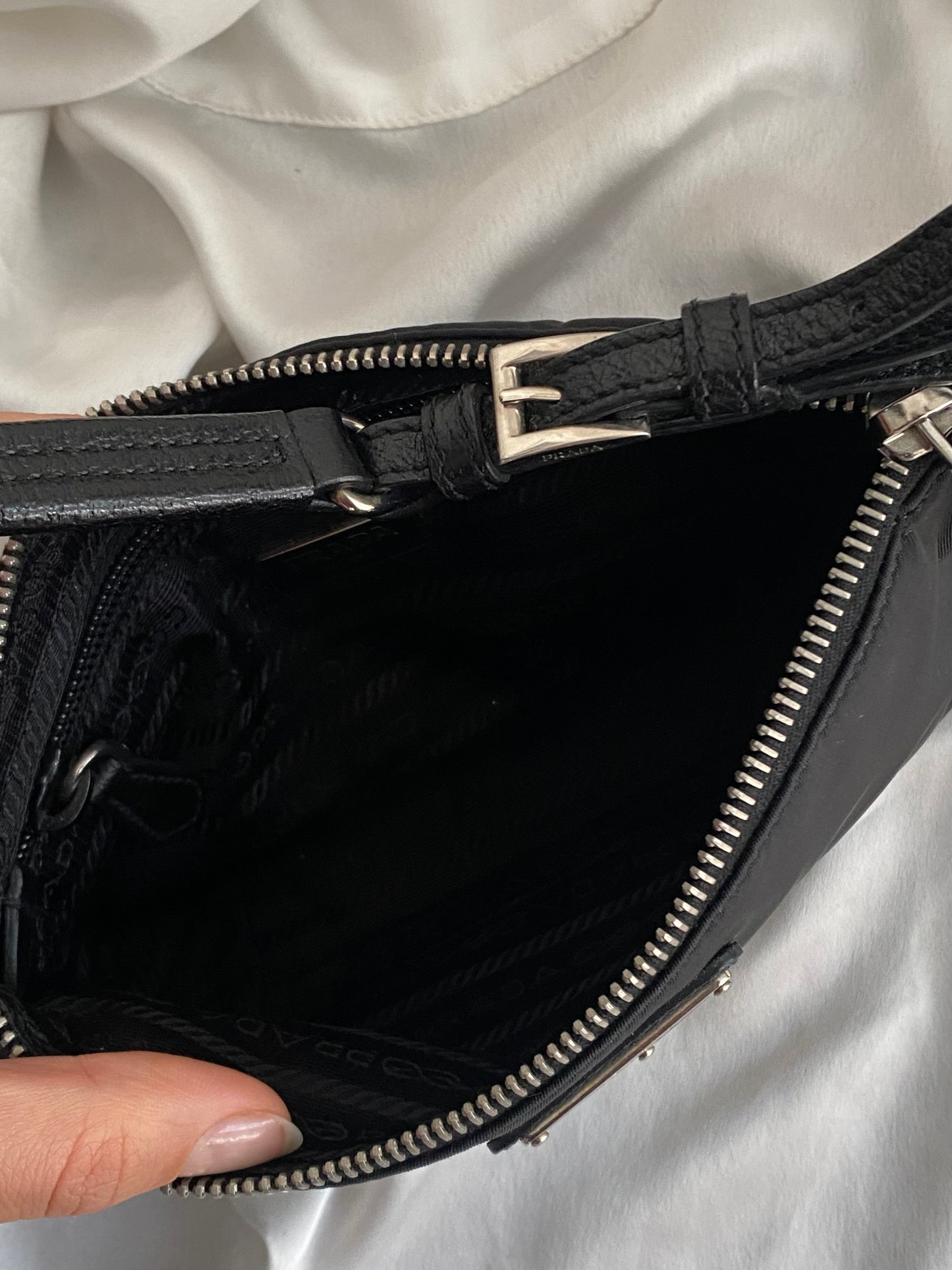 Prada nylon black pochette