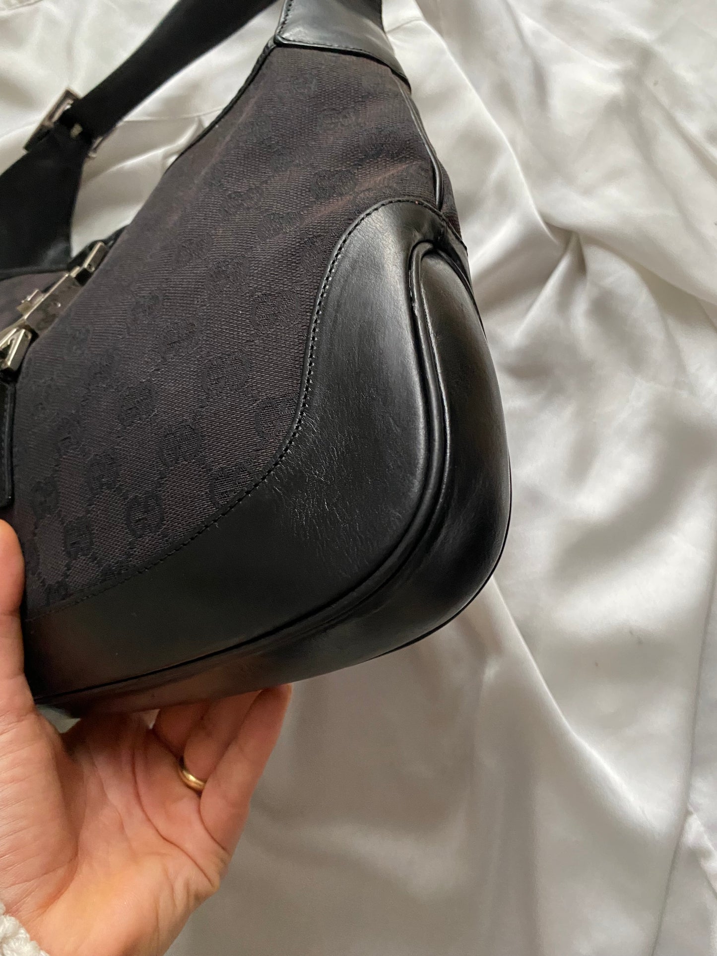Gucci Jackie era Tom ford monogram nero riflessi marrone scuro