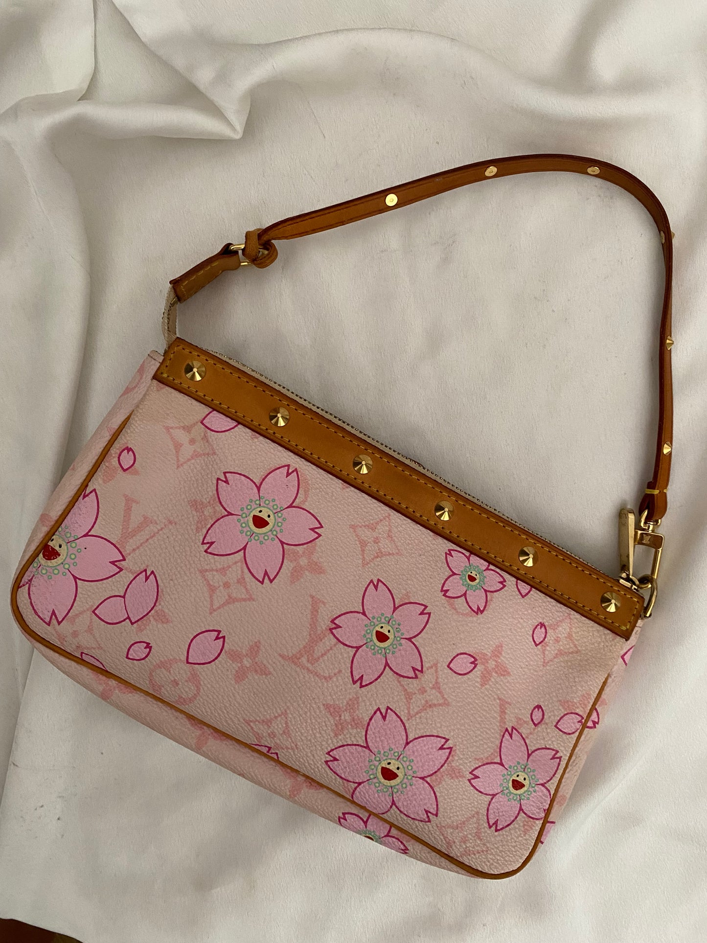 Louis Vuitton pochette accessoire cherry blossom rosa Takashi Murakami