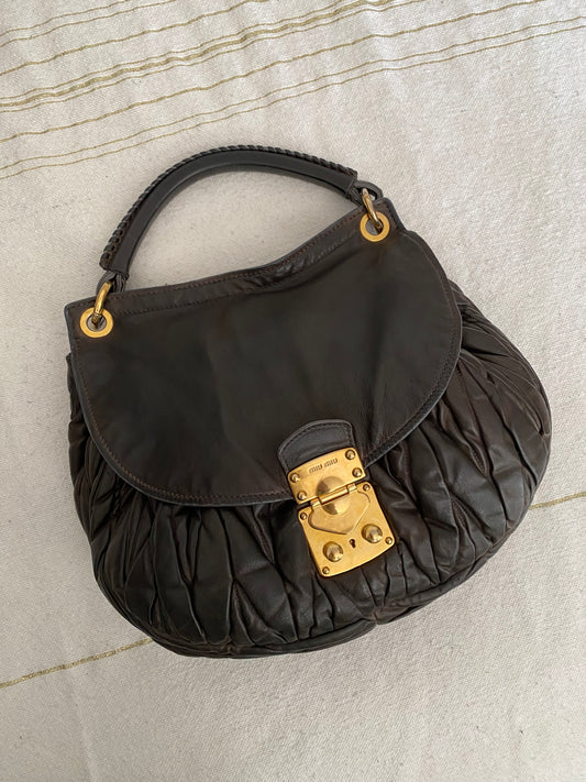 Miu miu coffer dark brown