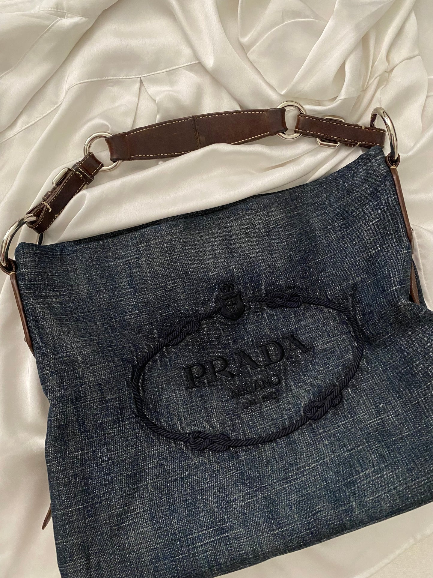 Prada hobo denim