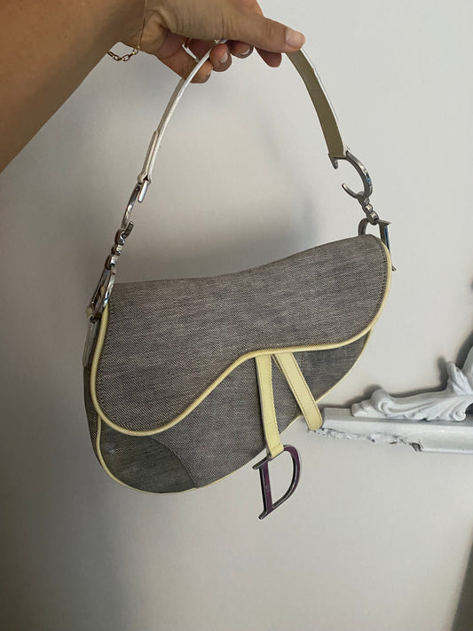 Dior saddle denim e butter yellow