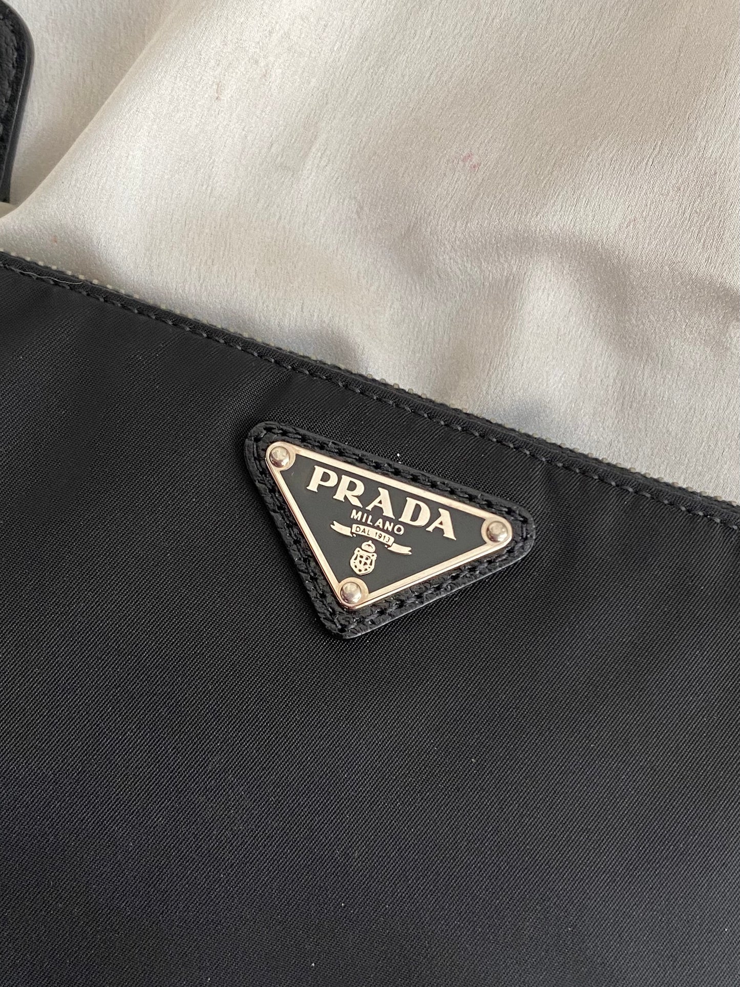 Prada nylon black pochette