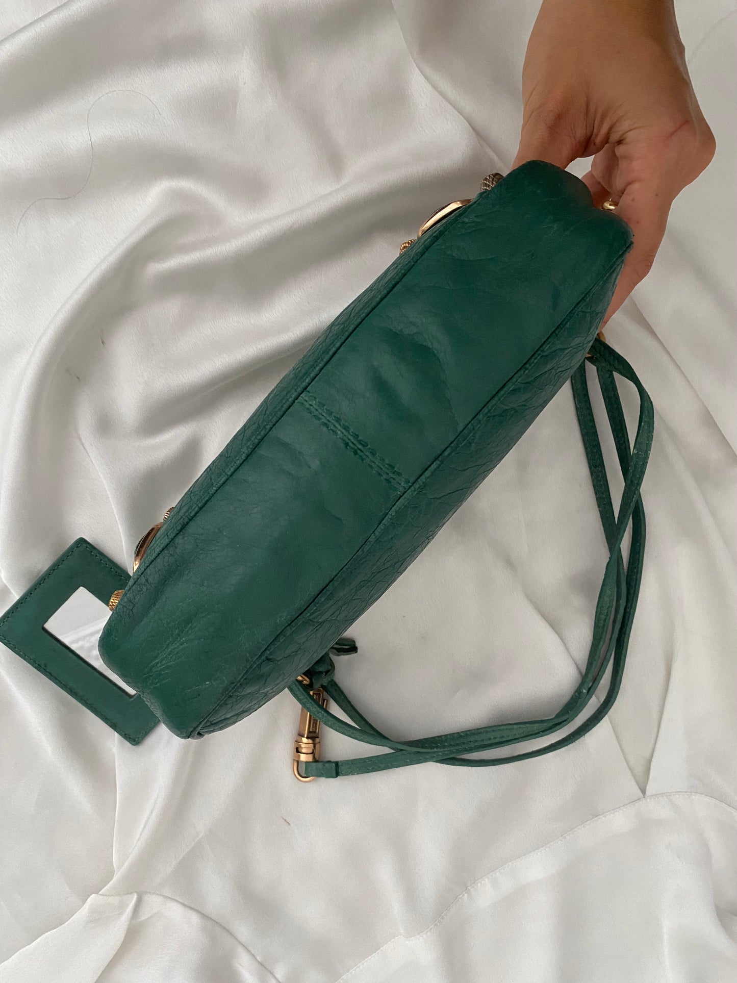 Balenciaga motocross 12 giant hip bag verde giada