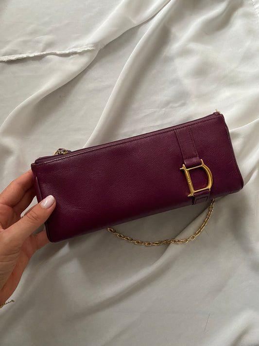 Dior pochette burgundy