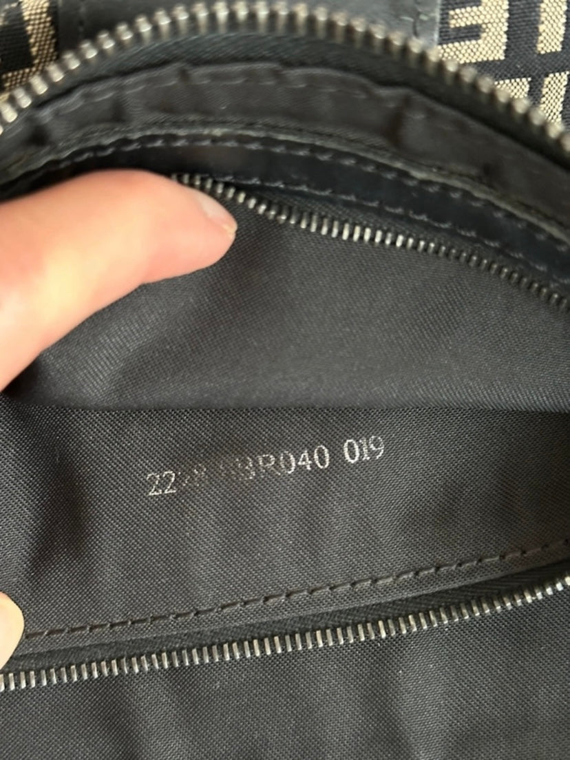 Fendi baguette monogram zucchino black