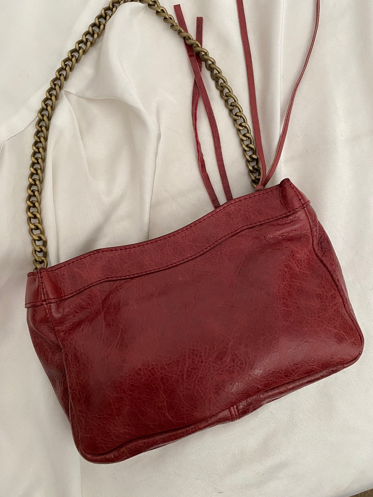 Balenciaga motocross pochette burgundy